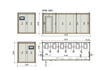WC Konteyner KW6 230X600
